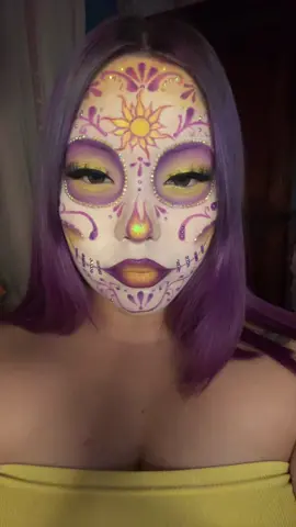 rapunzel catrina ☀️💜 halloween look pt.9 🎃 #31daysofhalloweenmakeup #hiraeth #makeuptutorial #october #smallmua #athenapaintingpalette #purplehair #rapunzel #rapunzelhair #tangeled #disney #disneypr