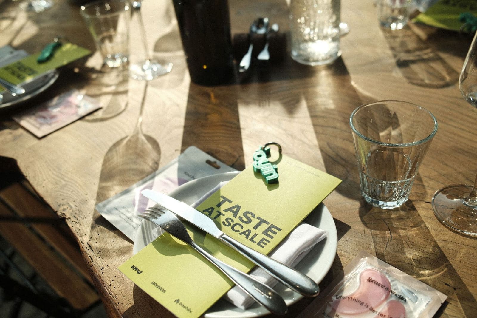 Table set for Kyra's Taste dinner by the river in London, July 2026